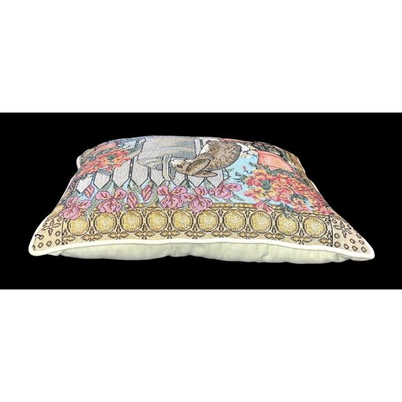 Vintage Bunny Rabbit Tapestry Throw Pillow Cottagcore Style By Fashion - Picture 6 of 6